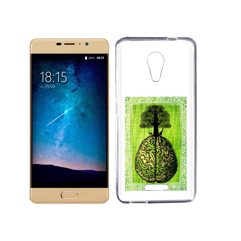 

Чехол MyPads Tocco для BQ 5201 Space абстракция здоровый мозг, Прозрачный, Tocco