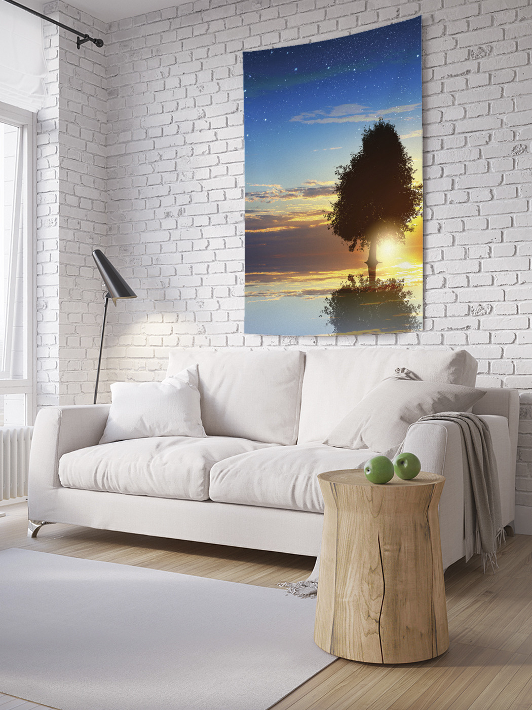 

Вертикальное фотопанно на стену JoyArty Одинокое дерево на закате 100x150 см, Одинокое дерево на закате