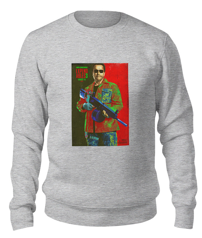 

Свитшот унисекс Printio Expendables iii shwarzenegger colors серый S, Expendables iii shwarzenegger colors