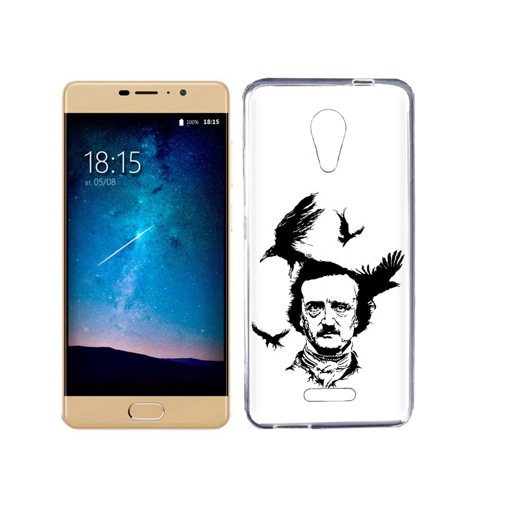 

Чехол MyPads Tocco для BQ 5201 Space Эдгар Аллан черно белый, Прозрачный, Tocco