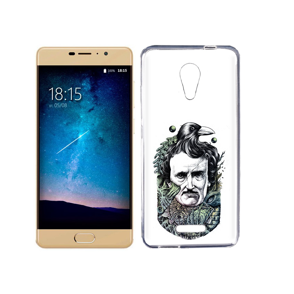 

Чехол MyPads Tocco для BQ 5201 Space Эдгар Аллан с вороном, Прозрачный, Tocco
