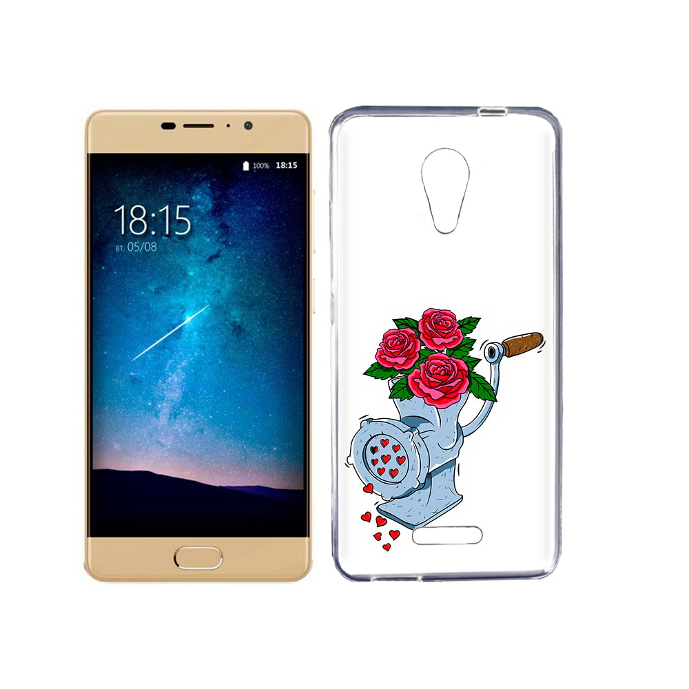

Чехол MyPads Tocco для BQ 5201 Space Цветочные сердца, Прозрачный, Tocco