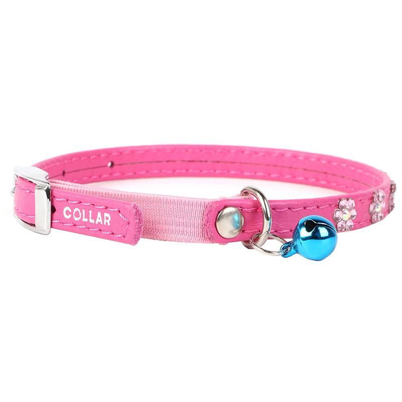 

Ошейник Collar Waudog Glamour для кошек с резинкой розовый 9 мм x 22-30 см