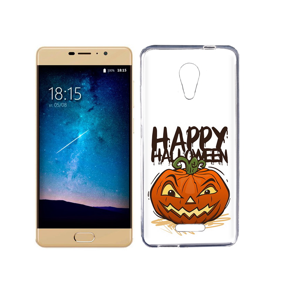 

Чехол MyPads Tocco для BQ 5201 Space Хэллоуин счастливый, Прозрачный, Tocco