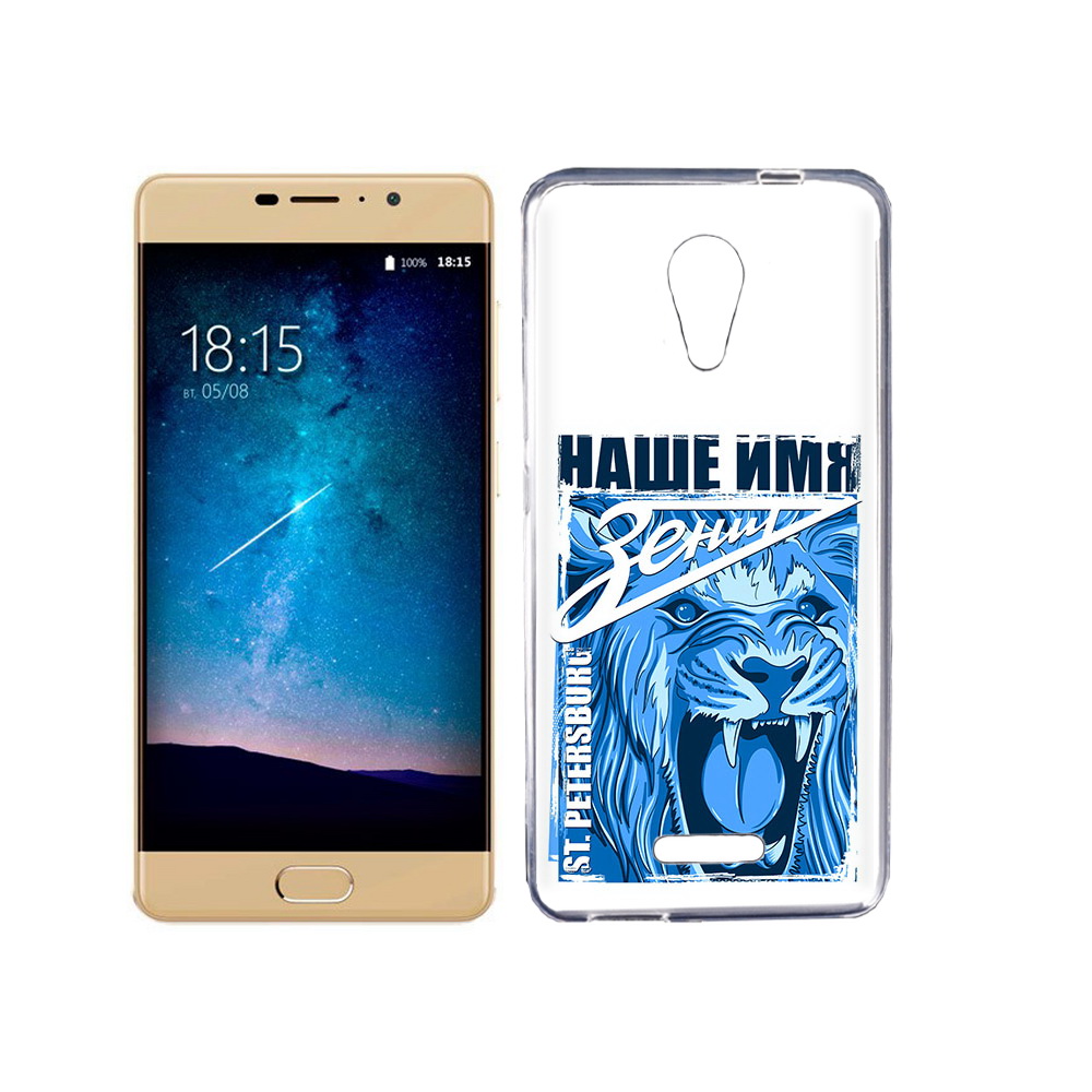 

Чехол MyPads Tocco для BQ 5201 Space ФК наше имя зенит, Прозрачный, Tocco