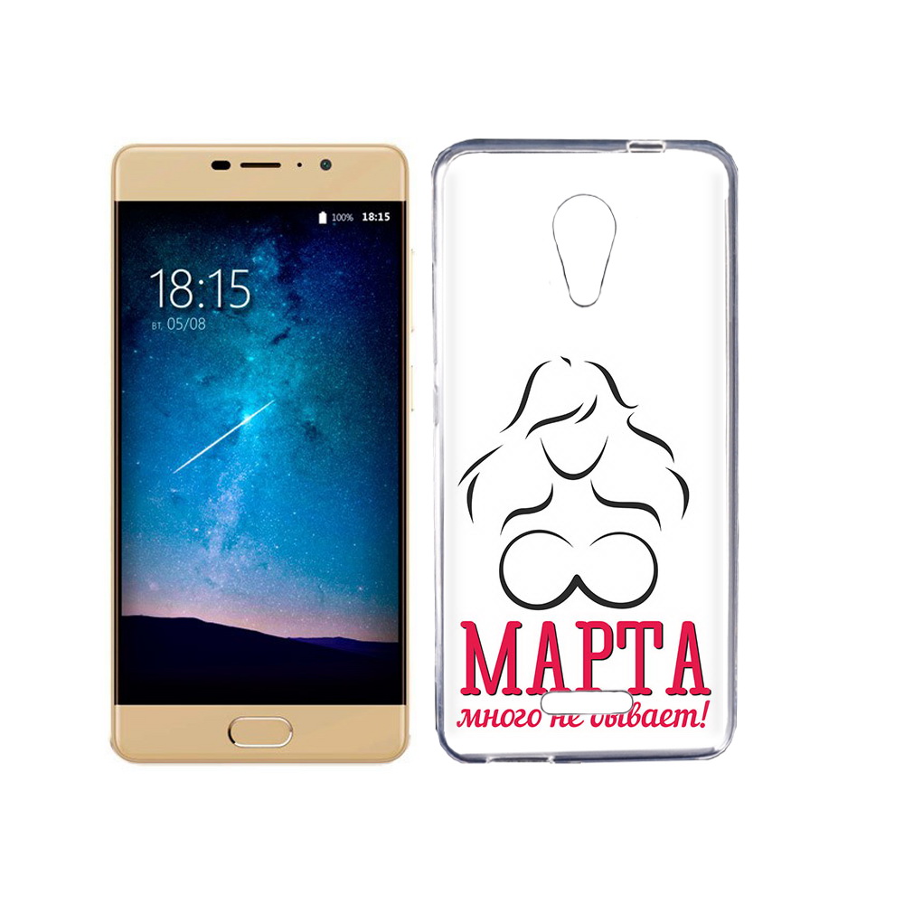 

Чехол MyPads Tocco для BQ 5201 Space 8 марта много не бывает, Прозрачный, Tocco