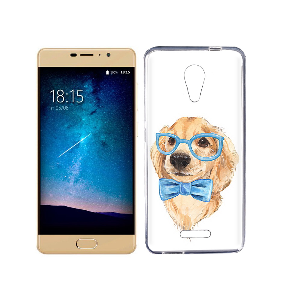 

Чехол MyPads Tocco для BQ 5201 Space Собака интеллигент, Прозрачный, Tocco