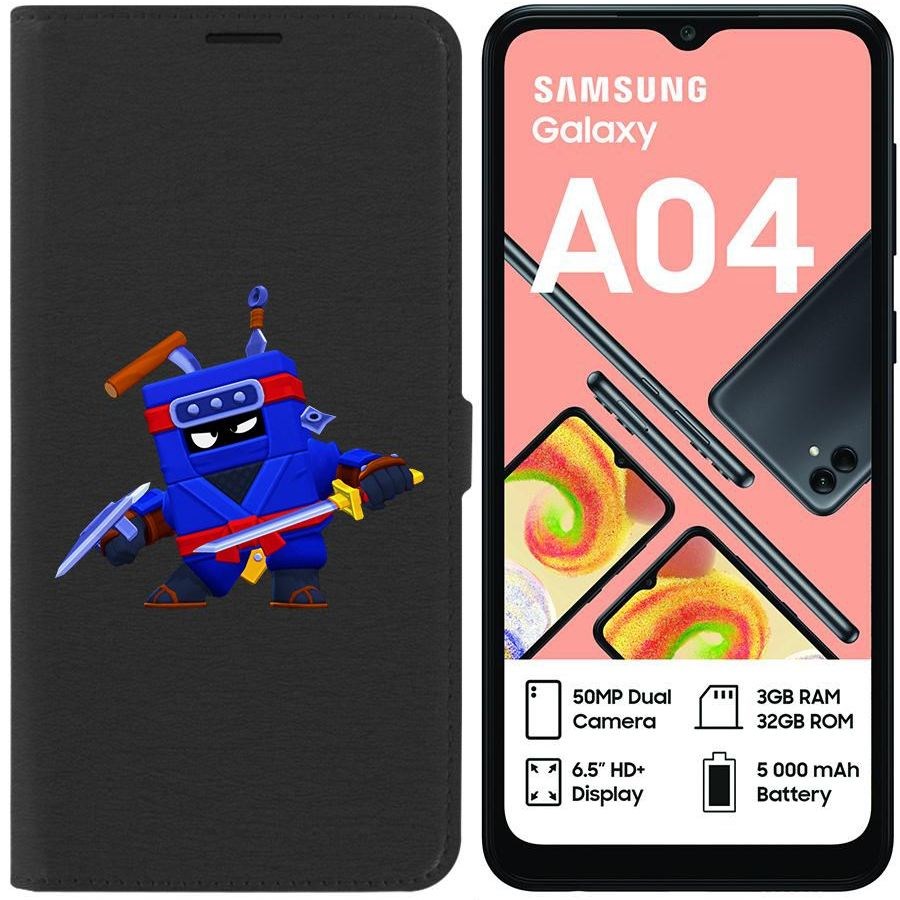 

Чехол-книжка Eco для Samsung Galaxy A04 (A045) Brawl Stars-Ниндзя Эш (черный)