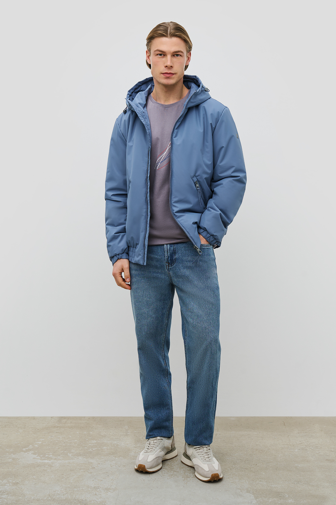 

Куртка мужская Baon B5323003 синяя 3XL, Синий, B5323003