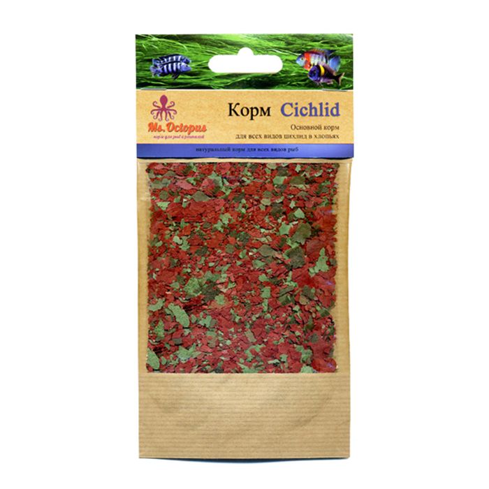 

Корм для рыб Ms.Octopus Cichlid хлопья для всех видов цихлид 25 г