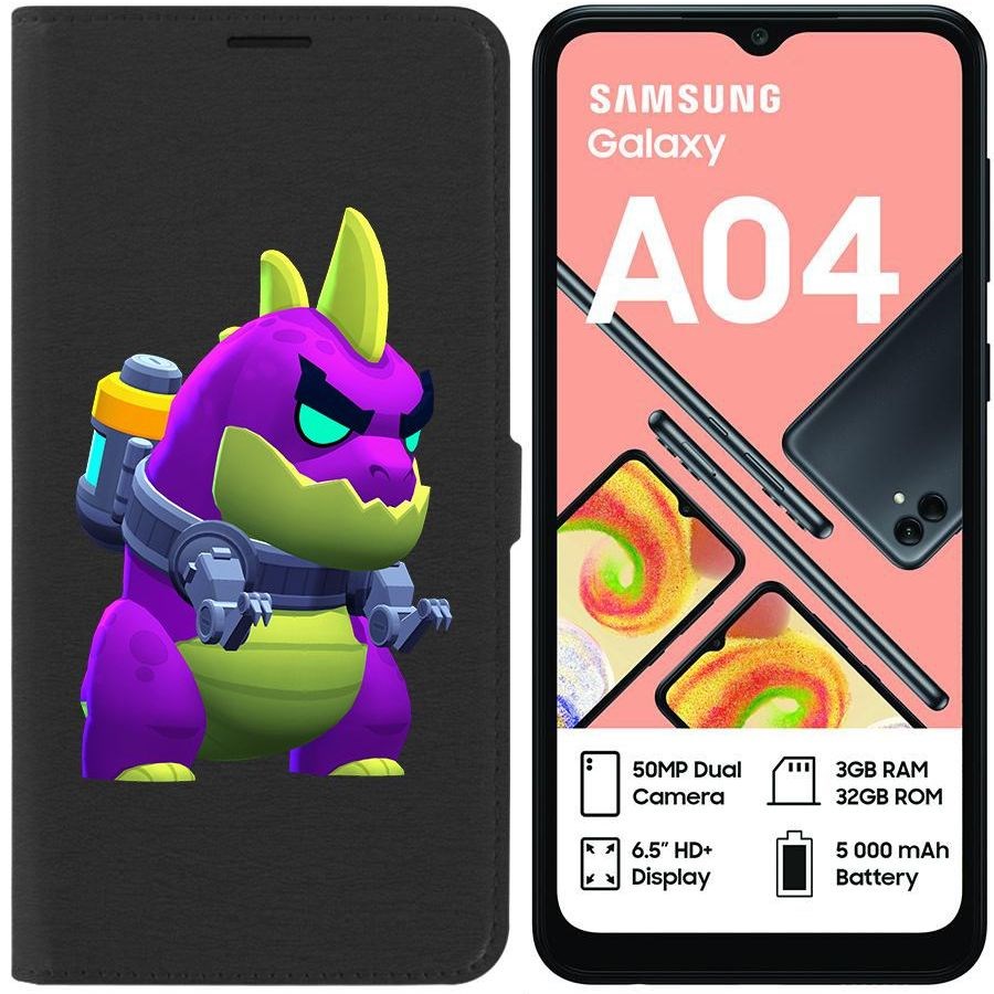 

Чехол-книжка Eco для Samsung Galaxy A04 (A045) Brawl Stars-Мегамонстр (черный)