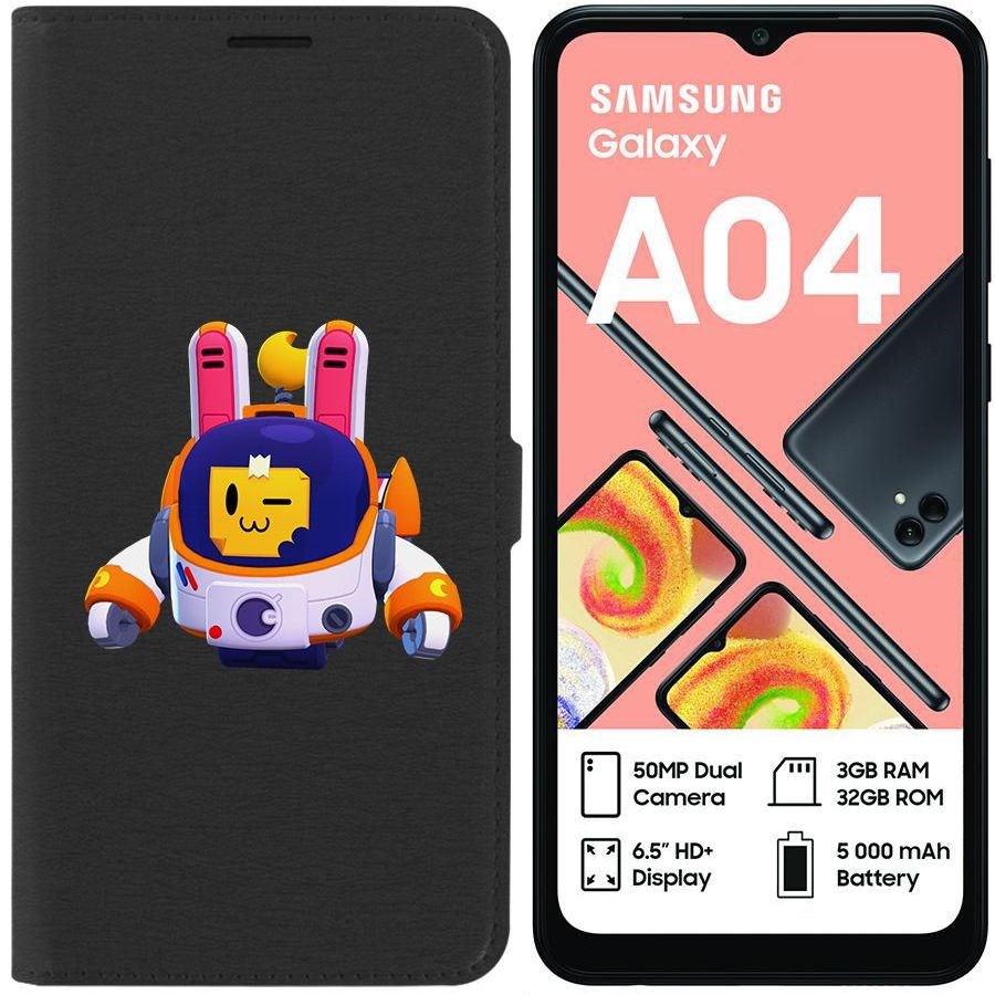 

Чехол-книжка Eco для Samsung Galaxy A04 (A045) Brawl Stars-Лунный Спраут (черный)