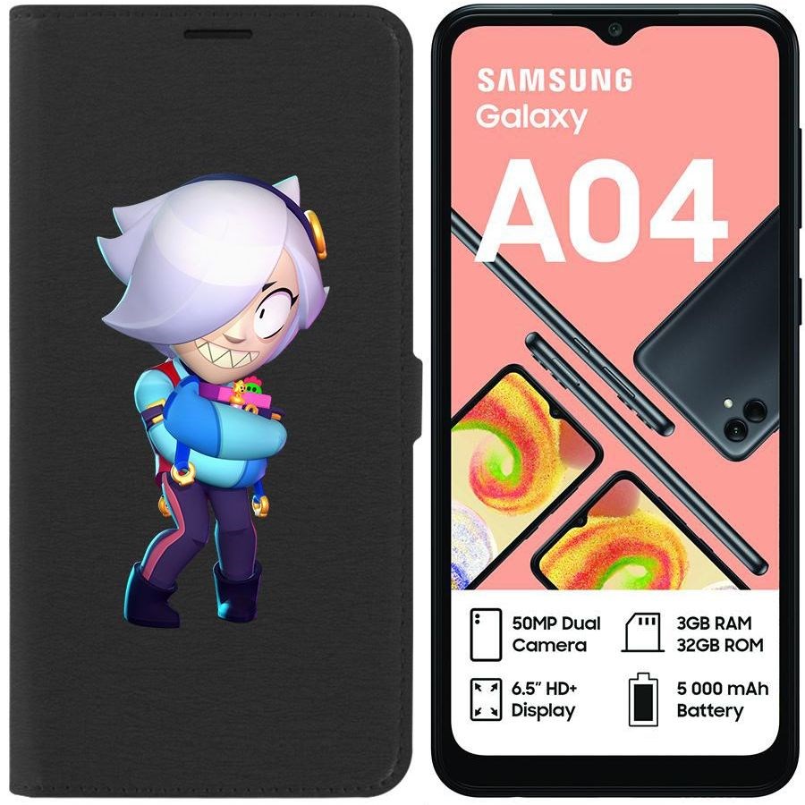 

Чехол-книжка Eco для Samsung Galaxy A04 (A045) Brawl Stars-Колетт (черный)