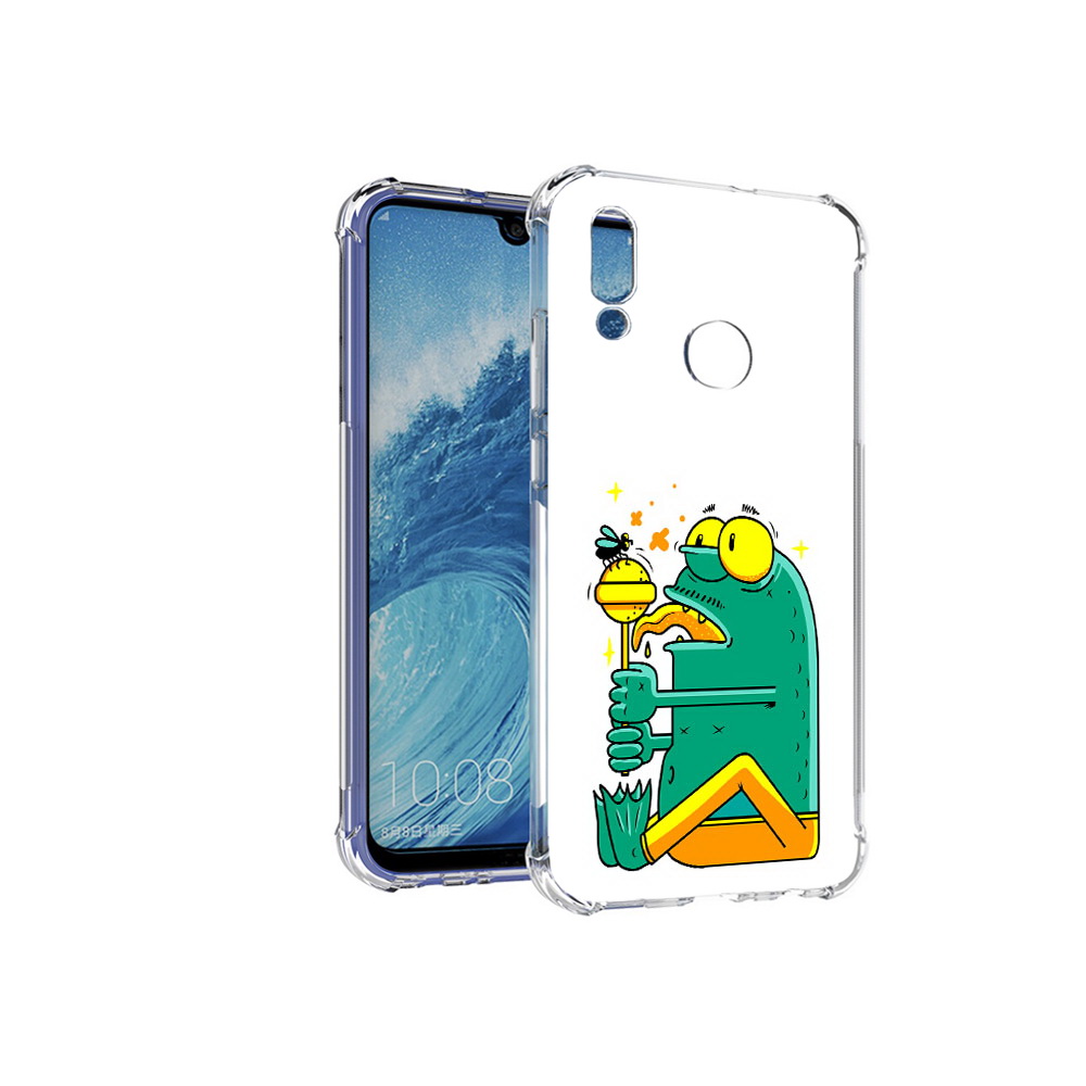 

Чехол MyPads Tocco для Huawei P Smart (2019) Зеленая лягушка с чупа чупсом, Прозрачный, Tocco
