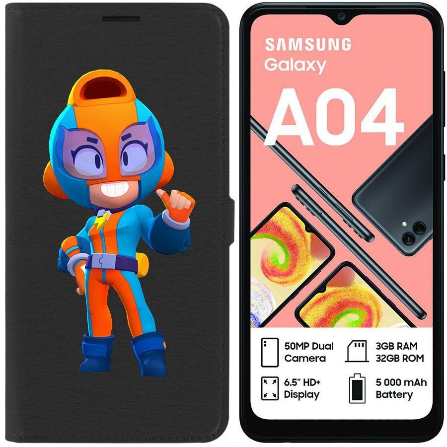 

Чехол-книжка Eco для Samsung Galaxy A04 (A045) Brawl Stars-GT Макс (черный)