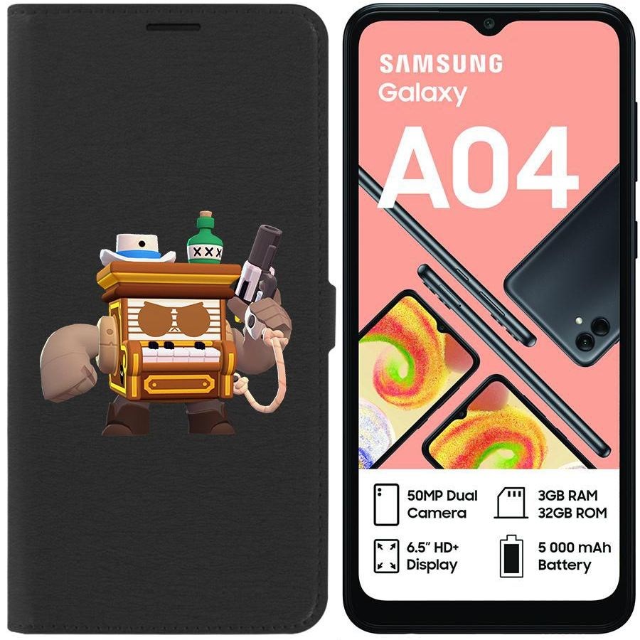 

Чехол-книжка Eco для Samsung Galaxy A04 (A045) Brawl Stars-8-БИТ из салуна (черный)