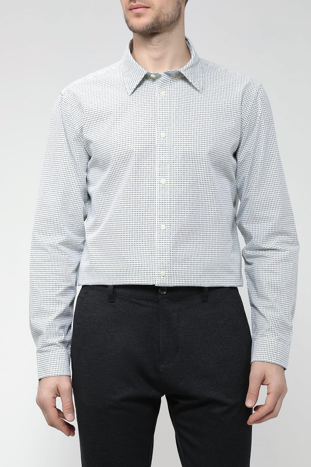 

Рубашка мужская Esprit Casual 013EE2F303 белая L, Белый, 013EE2F303
