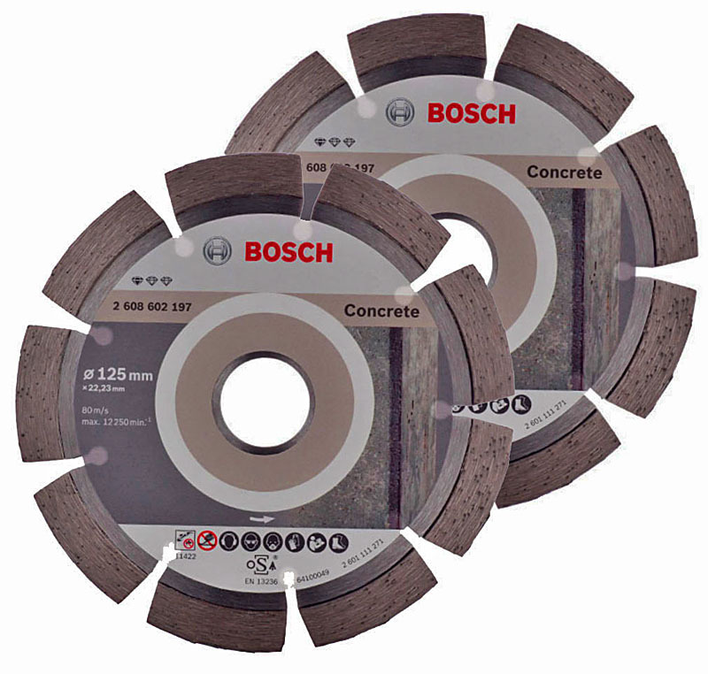 фото Диск алмазный по бетону bosch professional (2608602197) 125x22,2x1,6 мм (2 шт.)