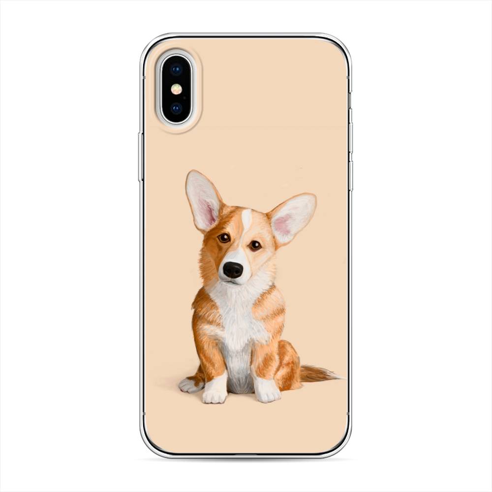 

Чехол на Apple iPhone XS "Грустный Корги", Коричневый;бежевый, 11850-1