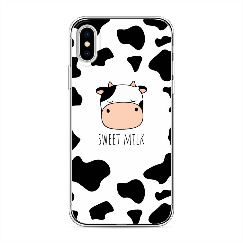 

Чехол на Apple iPhone XS "Sweet milk", Розовый;белый;черный, 11850-1