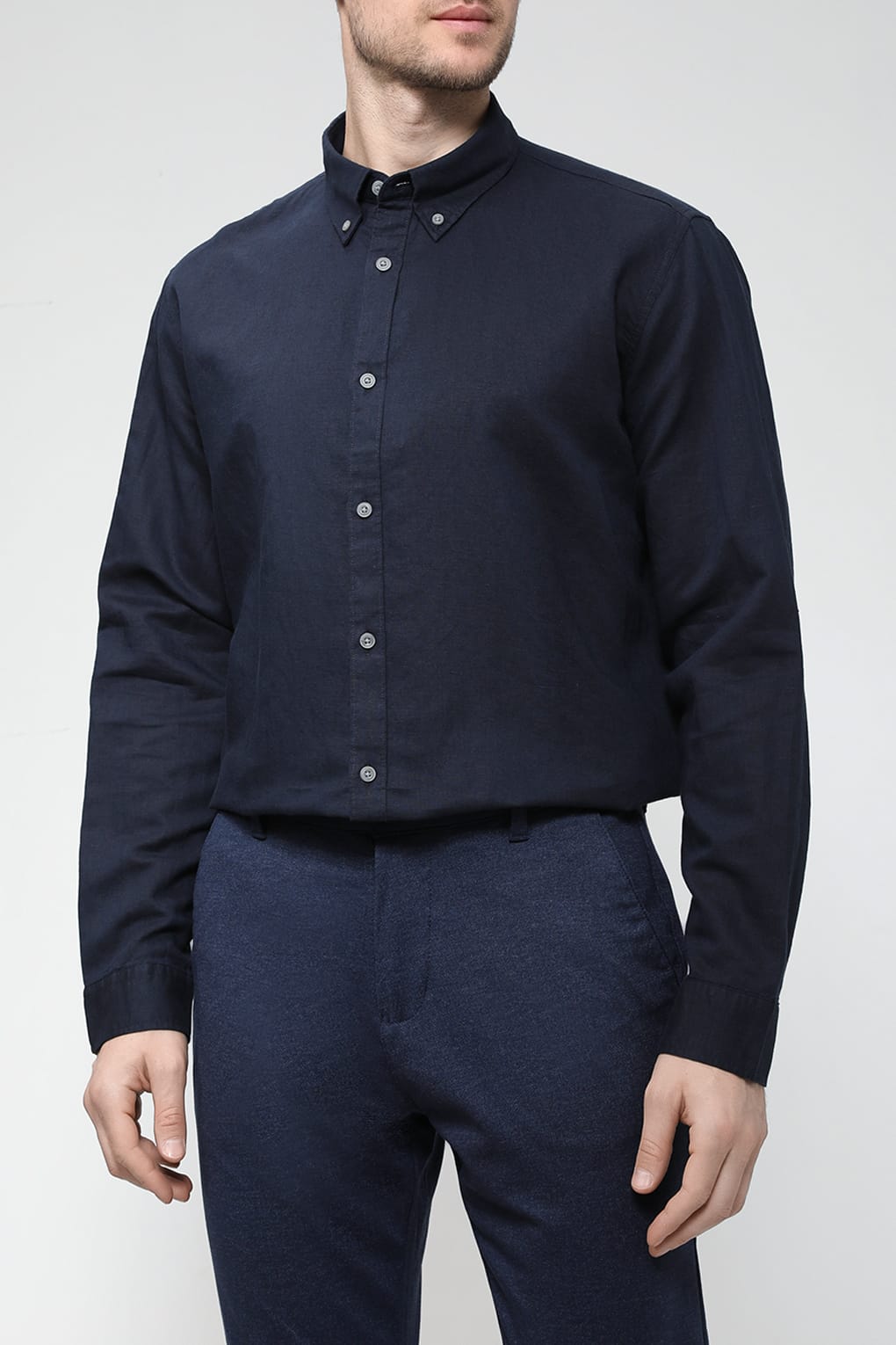 

Рубашка мужская Esprit Casual 993EE2F301 синяя 2XL, Синий, 993EE2F301