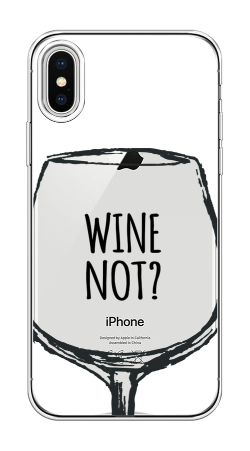 

Чехол на Apple iPhone X "Wine not white", Белый, 11050-6