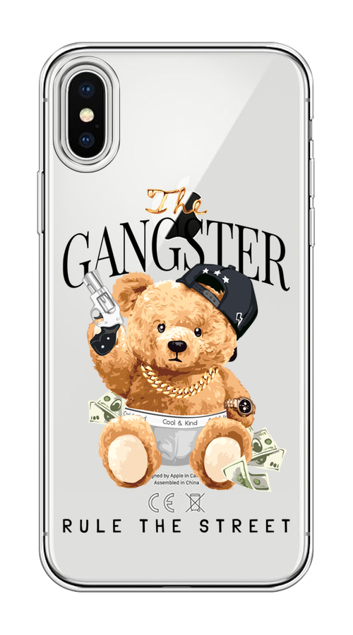 

Чехол на Apple iPhone X "The Gangster", Бежевый;серый;черный, 11050-6