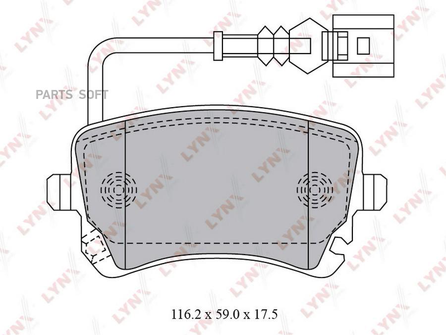 

Тормозные колодки LYNXauto задние BD-8033