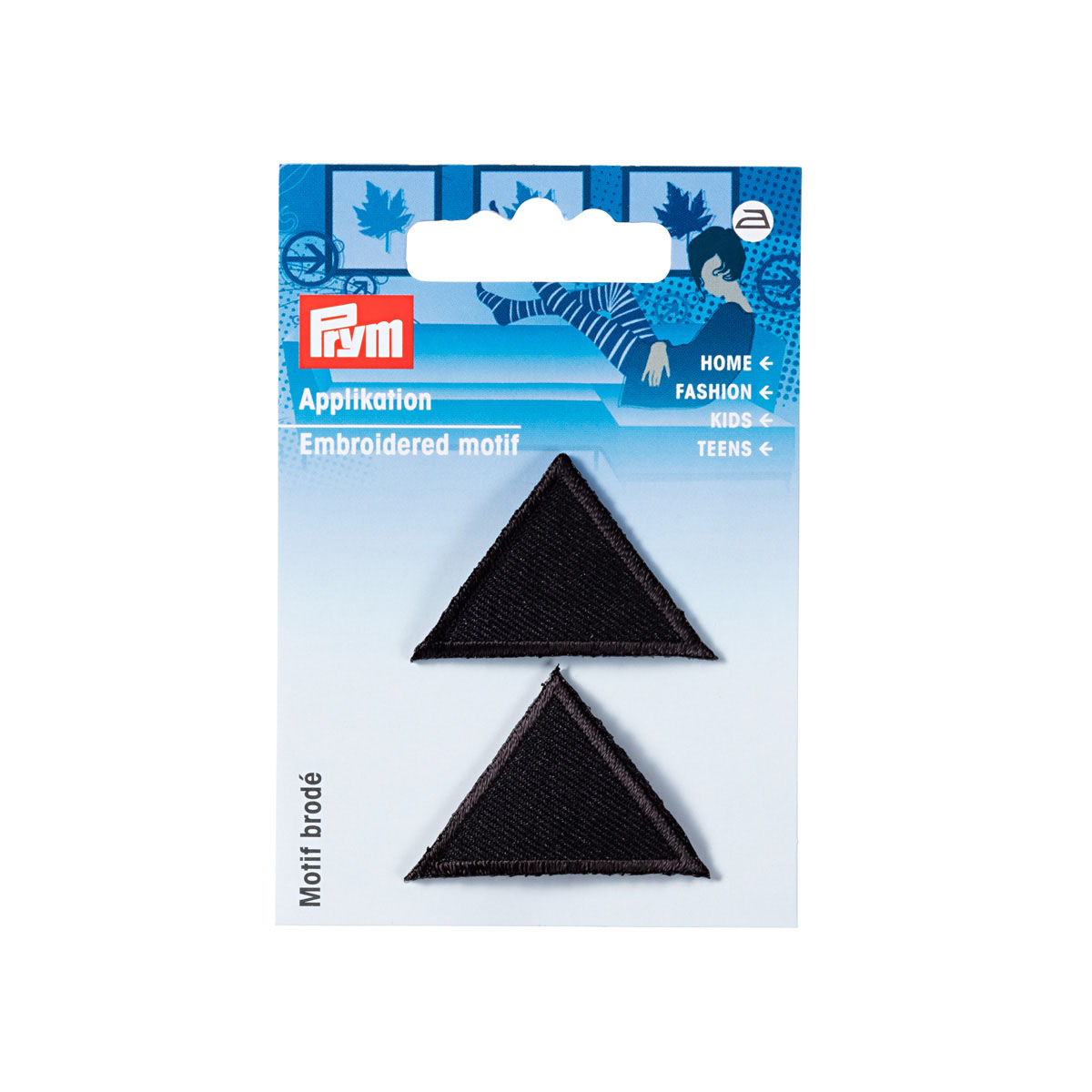 Аппликация PRYM Треугольники большие, черные, 2шт, 925466