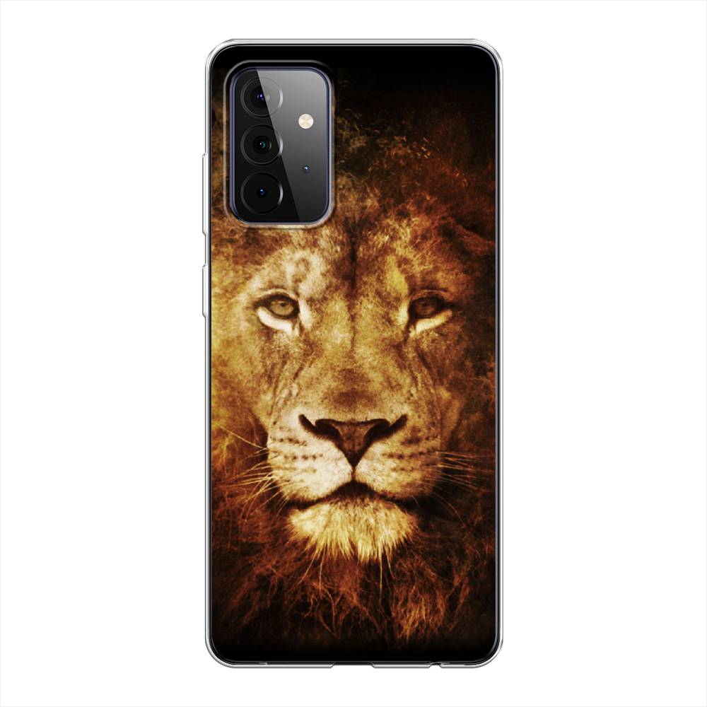 

Чехол на Samsung Galaxy A72 "Лев", Черный;коричневый;желтый, 2101950-6