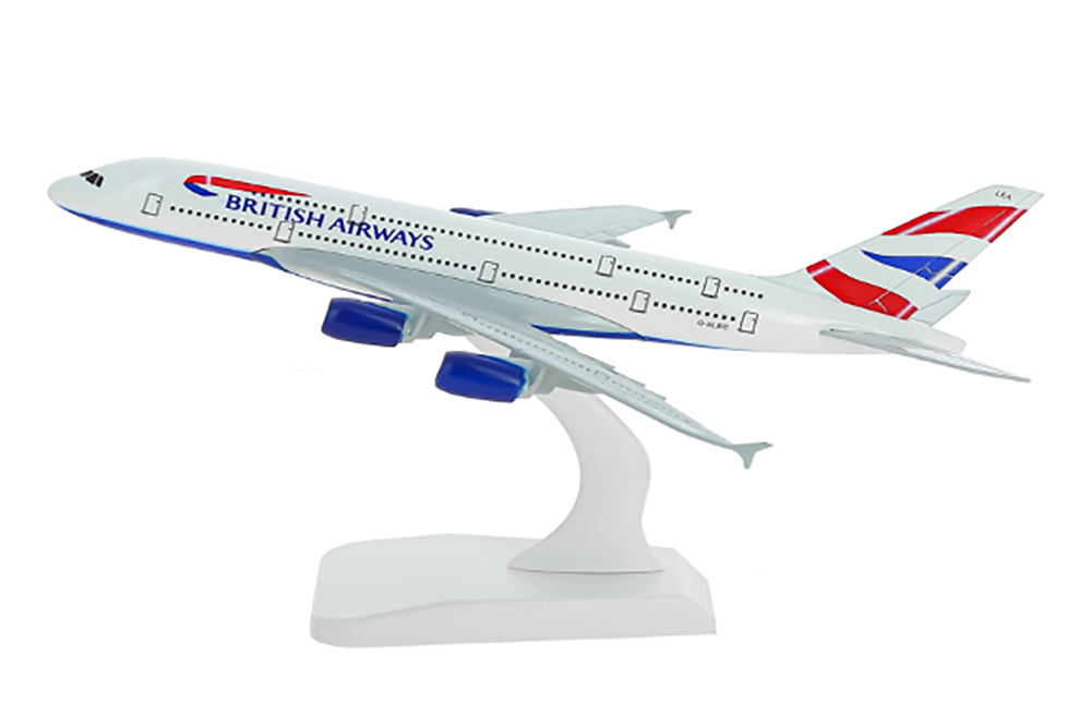 Airbus A380 british airways / модель самолета эйрбас аэробус A380 бритиш (длина модели 19