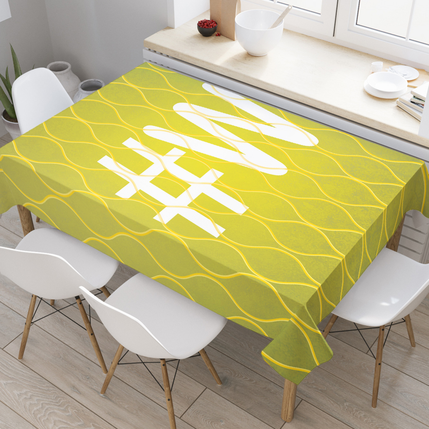 

Скатерть прямоугольная JoyArty "Зеленая w с хештэгом" из оксфорда, 120x145 см, Зеленая w с хештэгом