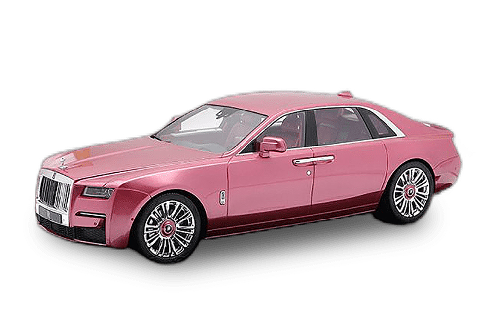 

Rolls-royce ghost ewb 2022 pink / роллс ройс гост (бокс в комплекте) тираж 30 экземпляров, Розовый
