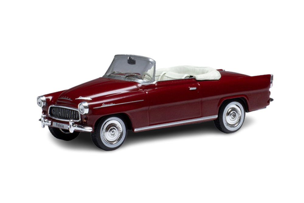 Модель коллекционная IXO Skoda felicia roadster 1959 dark red