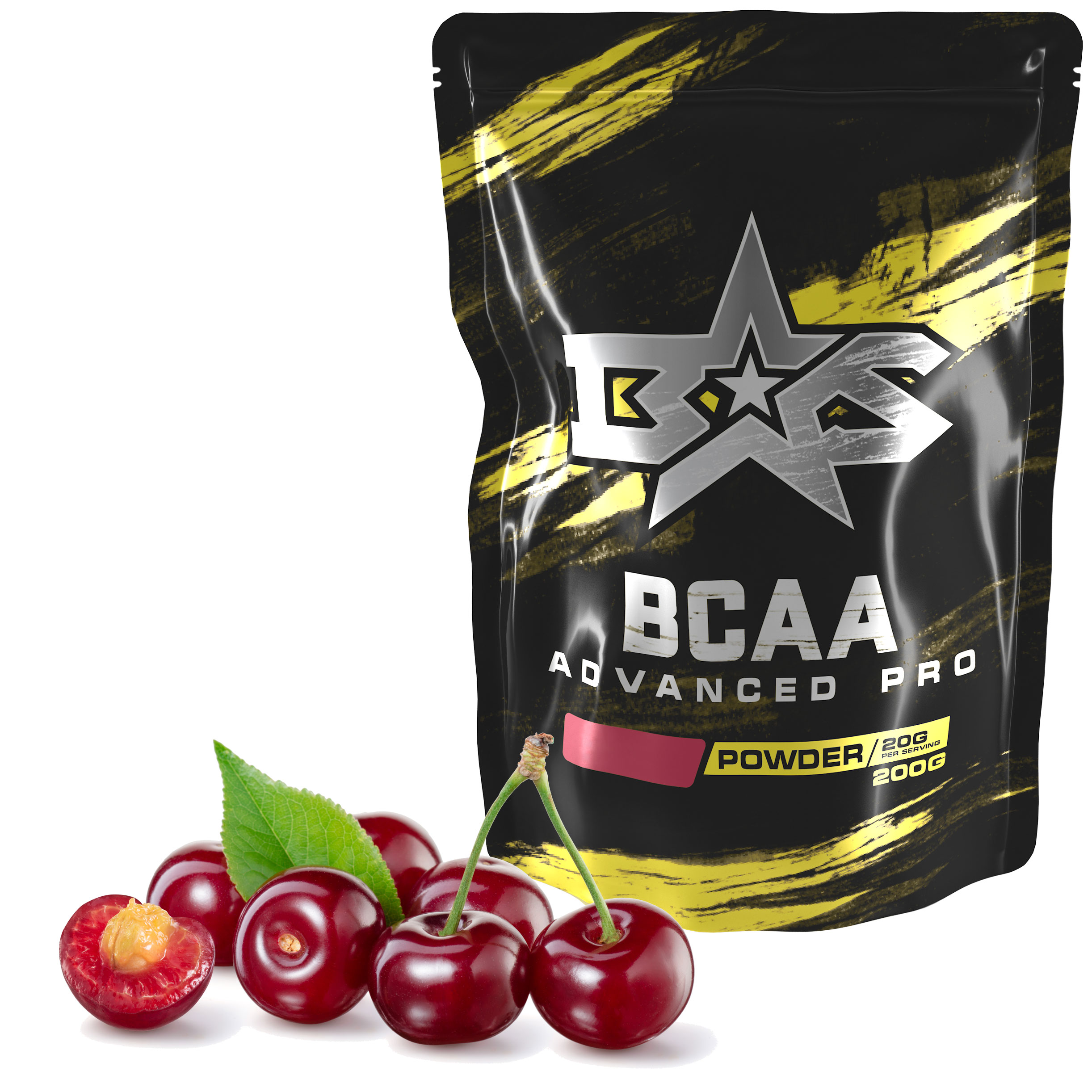 фото Аминокислотный комплекс binasport advanced pro bcaa бцаа порошок 200 г со вкусом вишни