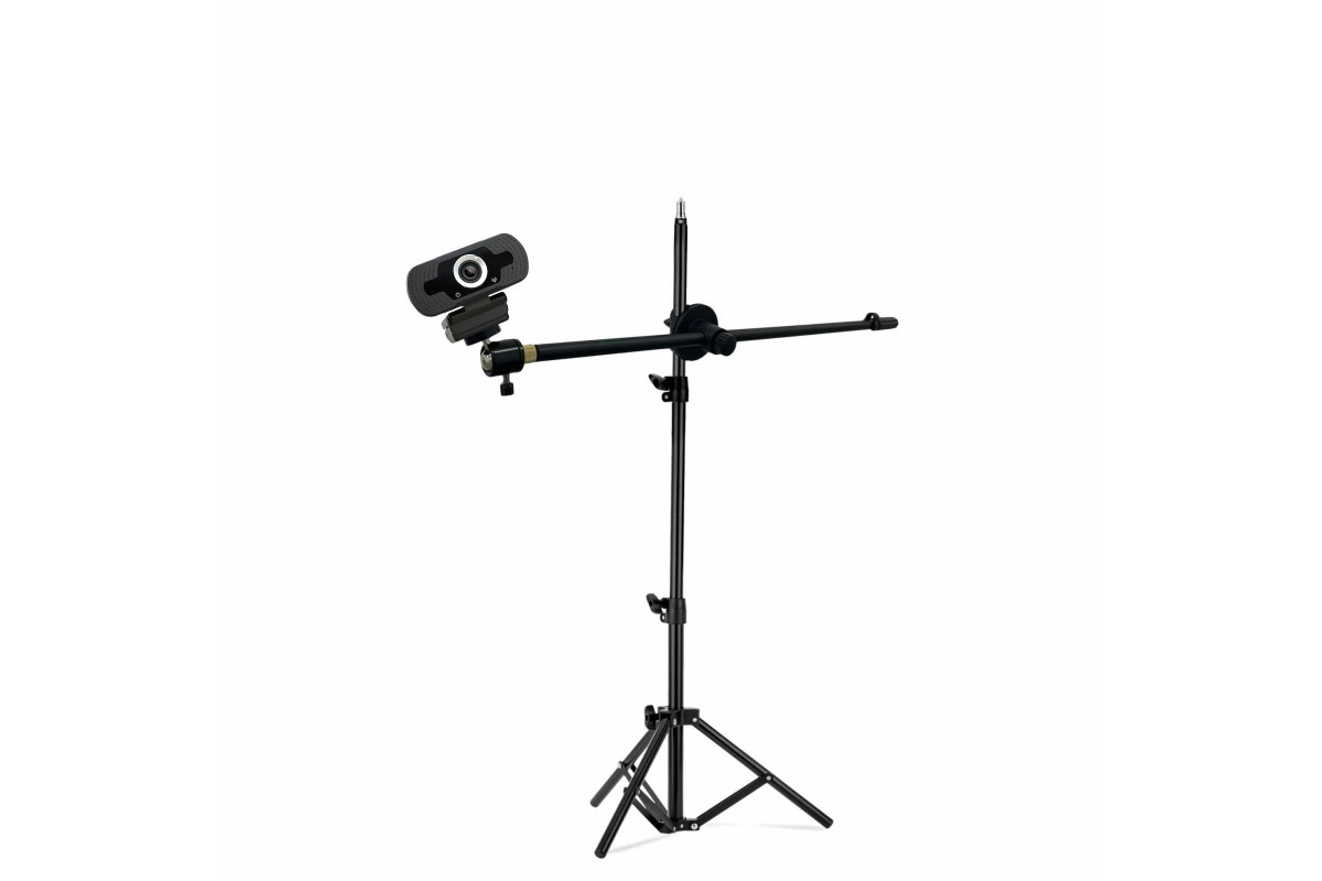 фото Веб-камера full hd 1080p web-zk-pro с встроенным микрофоном на напольной стойке с журавлём mobicent