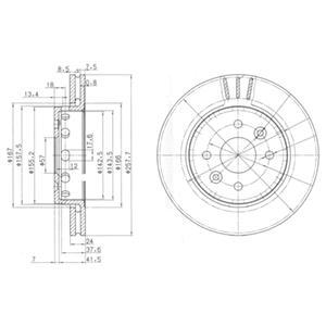 

BG3803_диск тормозной передний! KIA Sephia/Shuma 1.6 01>