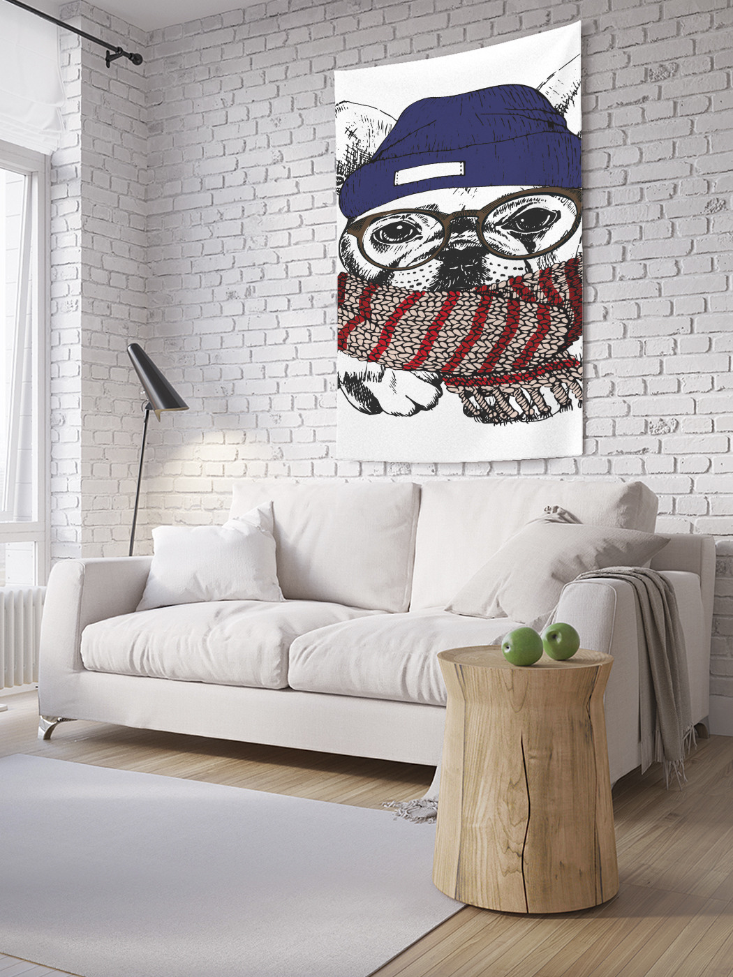 

Вертикальное фотопанно на стену JoyArty Собака в шарфе 100x150 см, Собака в шарфе