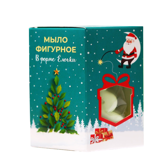 

Мыло фигурное Елочка в картонной коробочке, 60 г 7439984