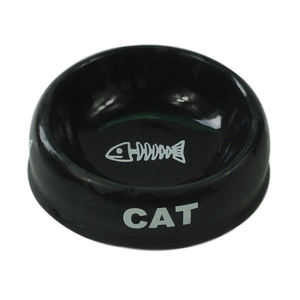 

Миска для животных Foxie Cat керамическая 15,5 х 5,5 см черная 170 мл, Черный