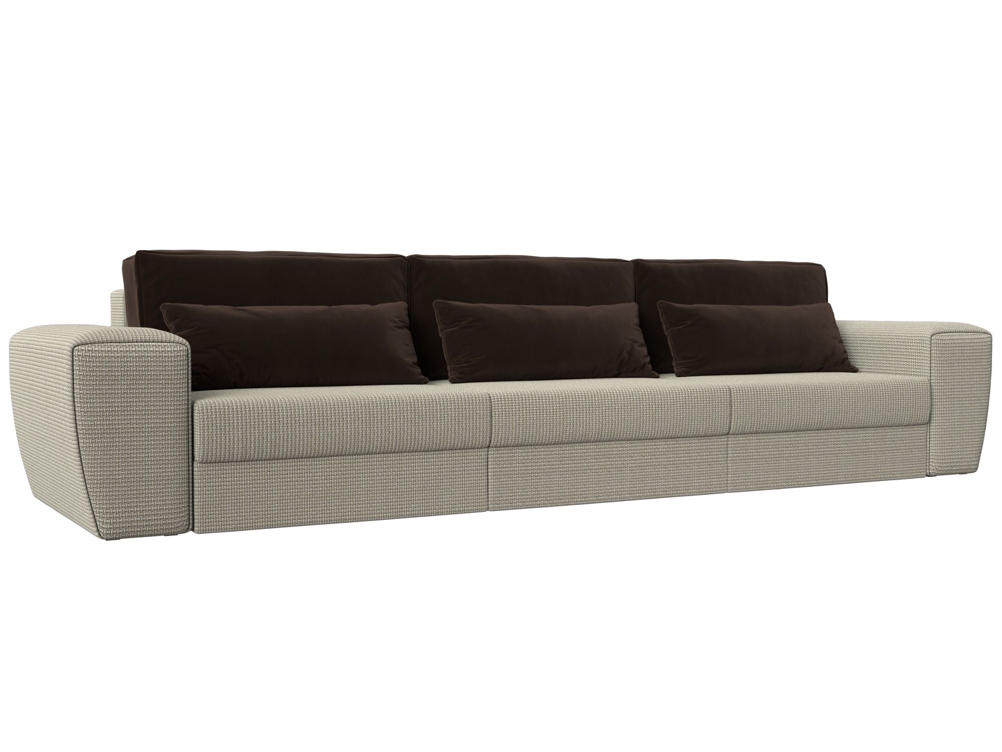 

Прямой диван Лига Диванов Лига-008 Long 372х107х94 см, корфу 02\коричневый, Прямой диван Лига-008 Long