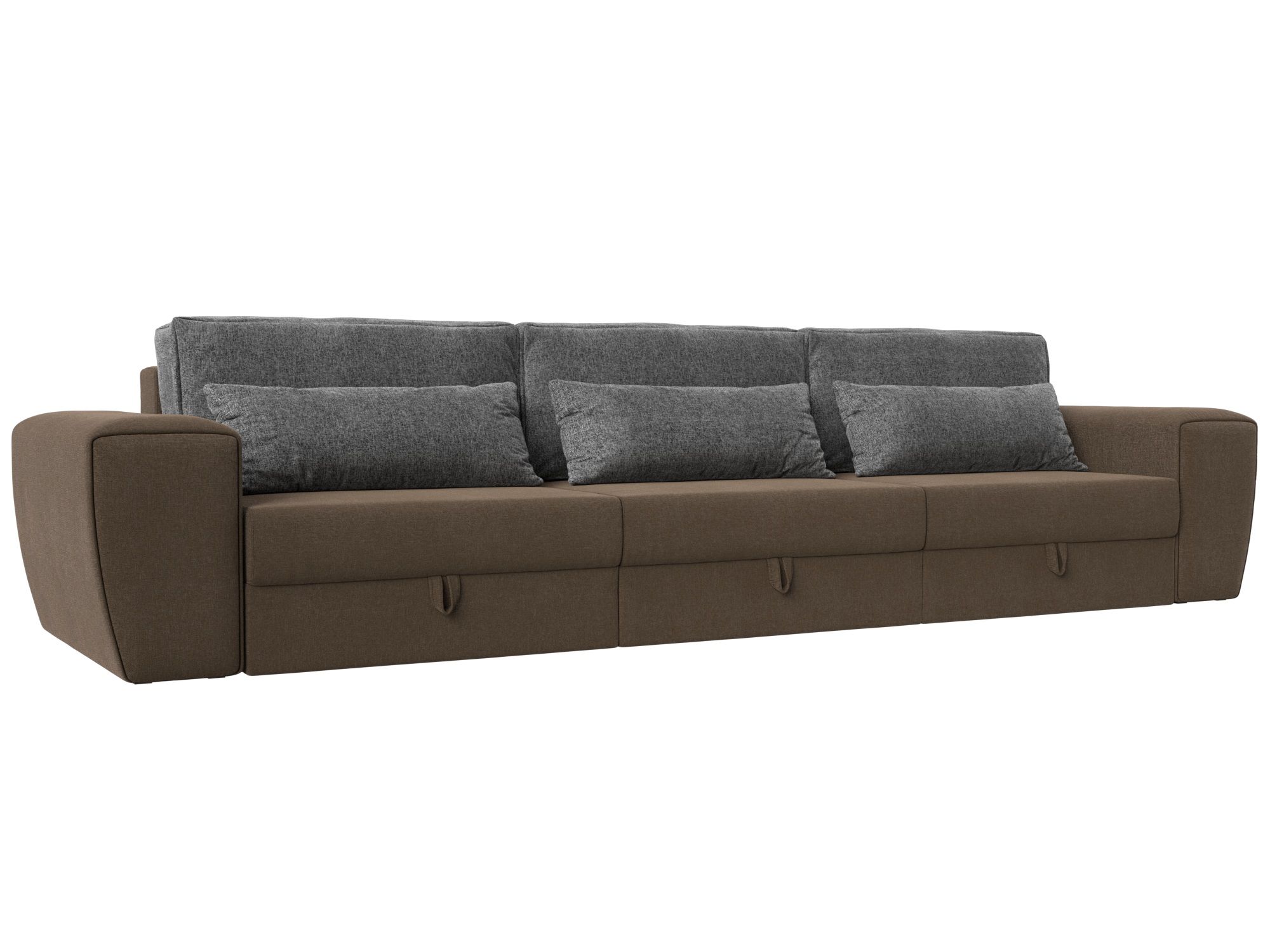 

Прямой диван Лига Диванов Лига-008 Long 372х107х94 см, коричневый\серый, Прямой диван Лига-008 Long