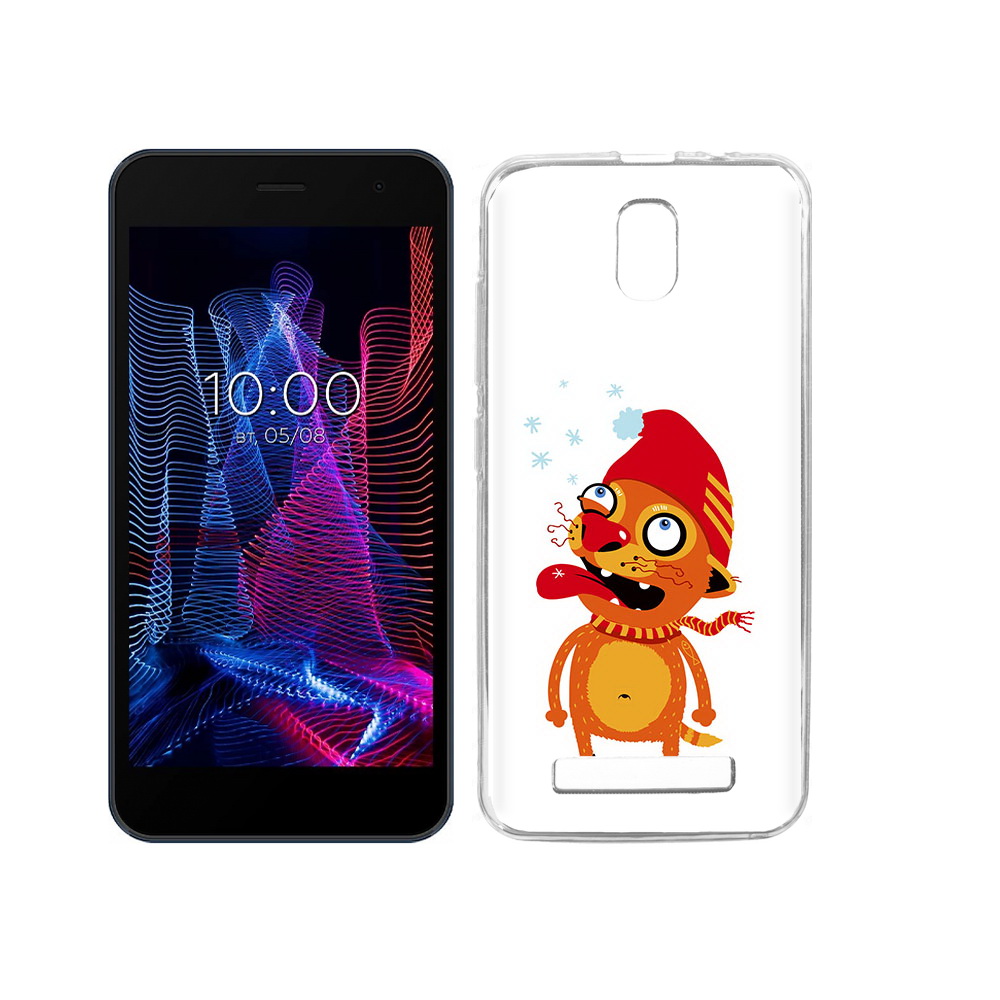 

Чехол MyPads Tocco для BQ 5047L Like Зимний кот, Прозрачный, Tocco