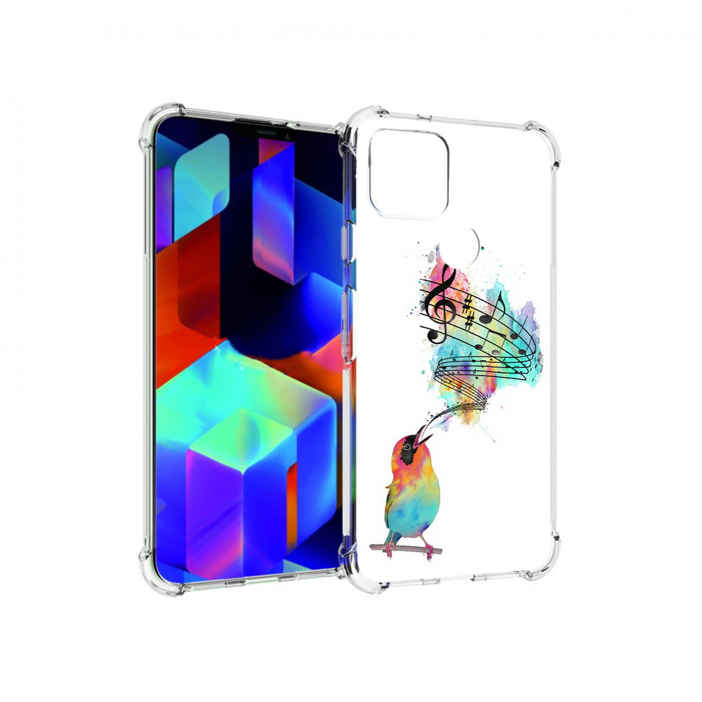 

Чехол MyPads Tocco для Google Pixel 5 певчая птичка, Прозрачный, Tocco
