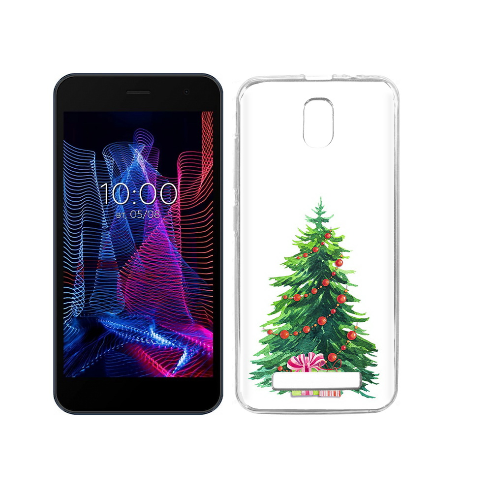 Чехол MyPads Tocco для BQ 5047L Like Елка новогодняя с подарками акварель
