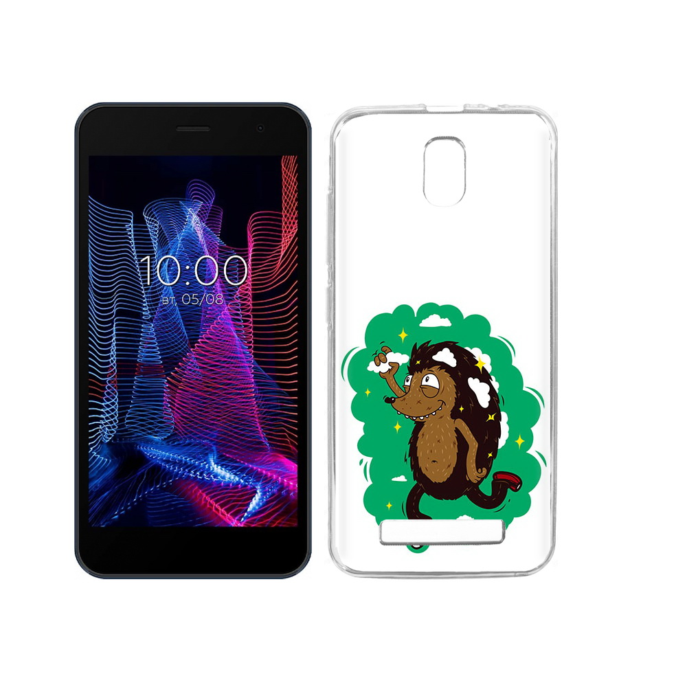 

Чехол MyPads Tocco для BQ 5047L Like Ежик в облаках, Прозрачный, Tocco