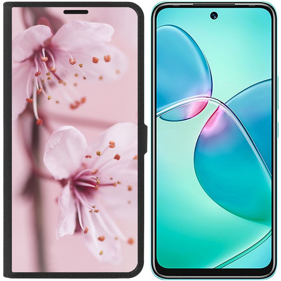 

Чехол-книжка Eco для Infinix Hot 12 Play Весна (черный)