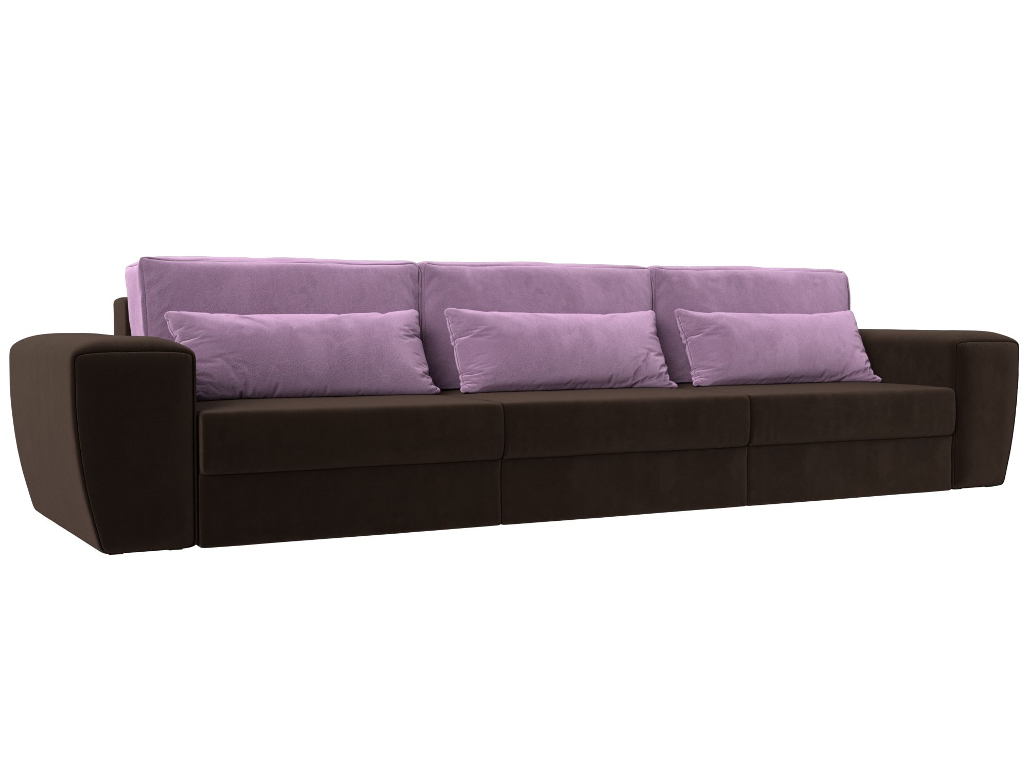 

Прямой диван Лига Диванов Лига-008 Long 372х107х94 см, коричневый\сиреневый, Прямой диван Лига-008 Long