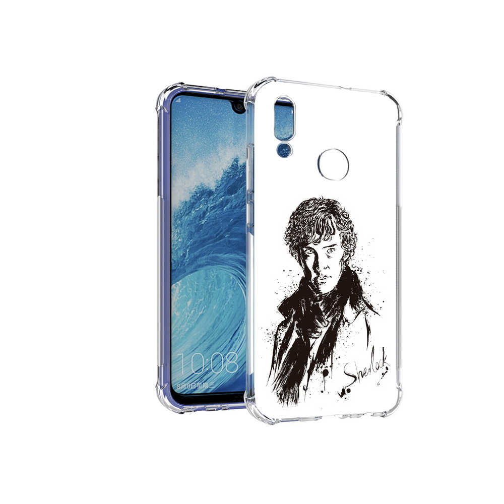 

Чехол MyPads Tocco для Huawei P Smart (2019) шерлок холмс портрет, Прозрачный, Tocco