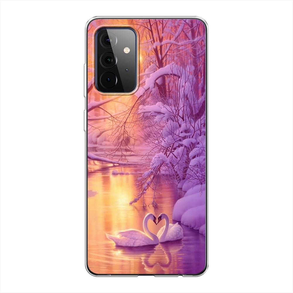 

Чехол на Samsung Galaxy A72 "Зима 1", Фиолетовый;желтый, 2101950-2